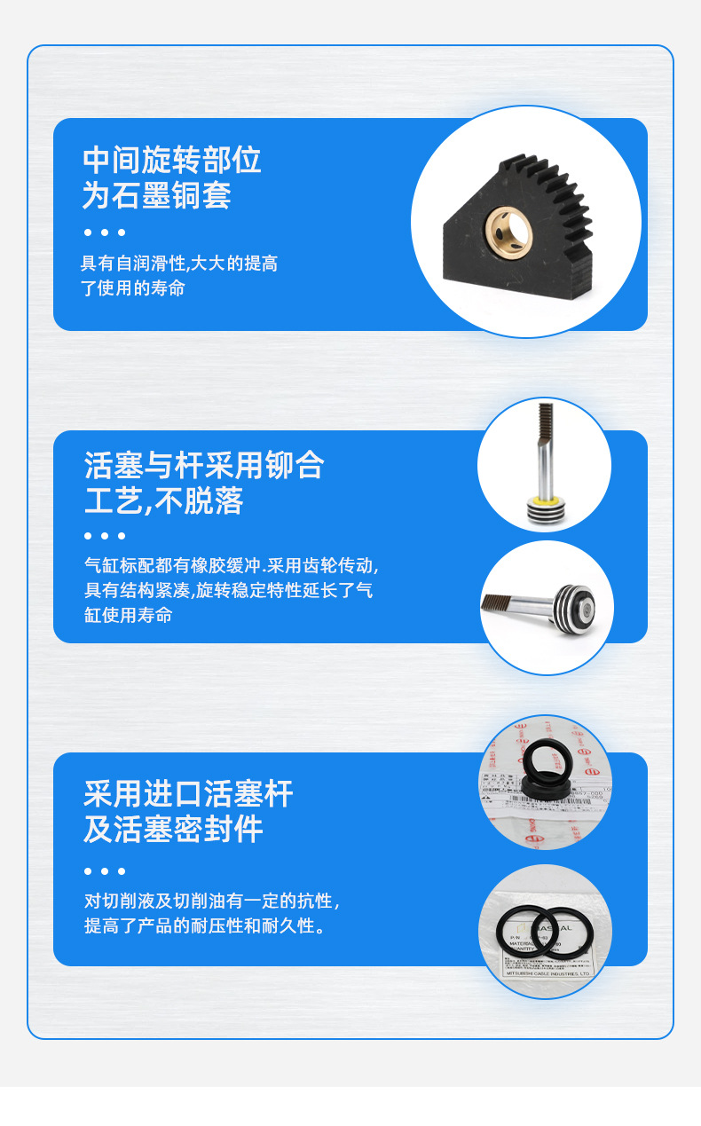 齿轮型侧姿组气缸